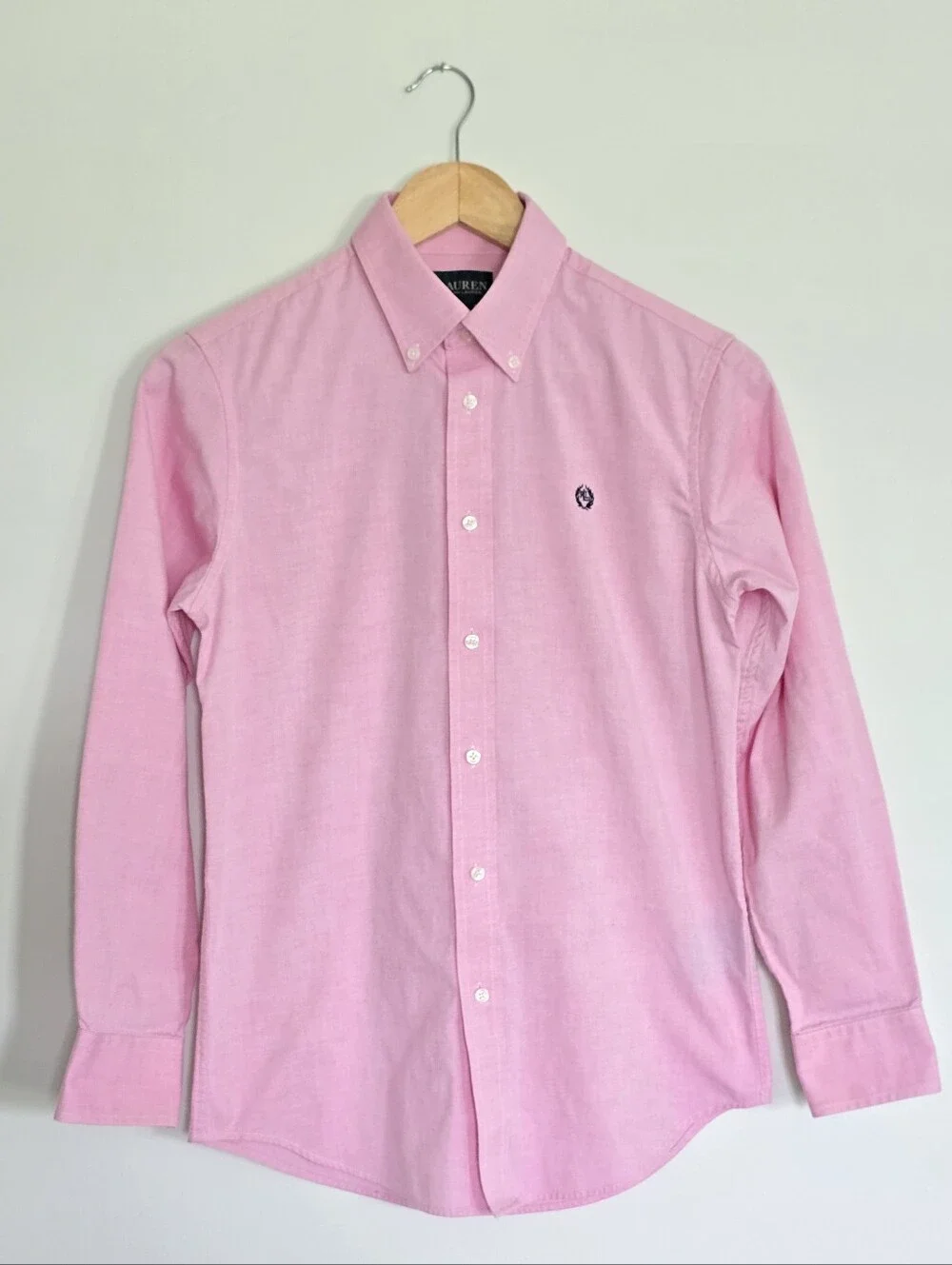 Boys Ralph Lauren Pink Long-Sleeve Button-Down Shirt
